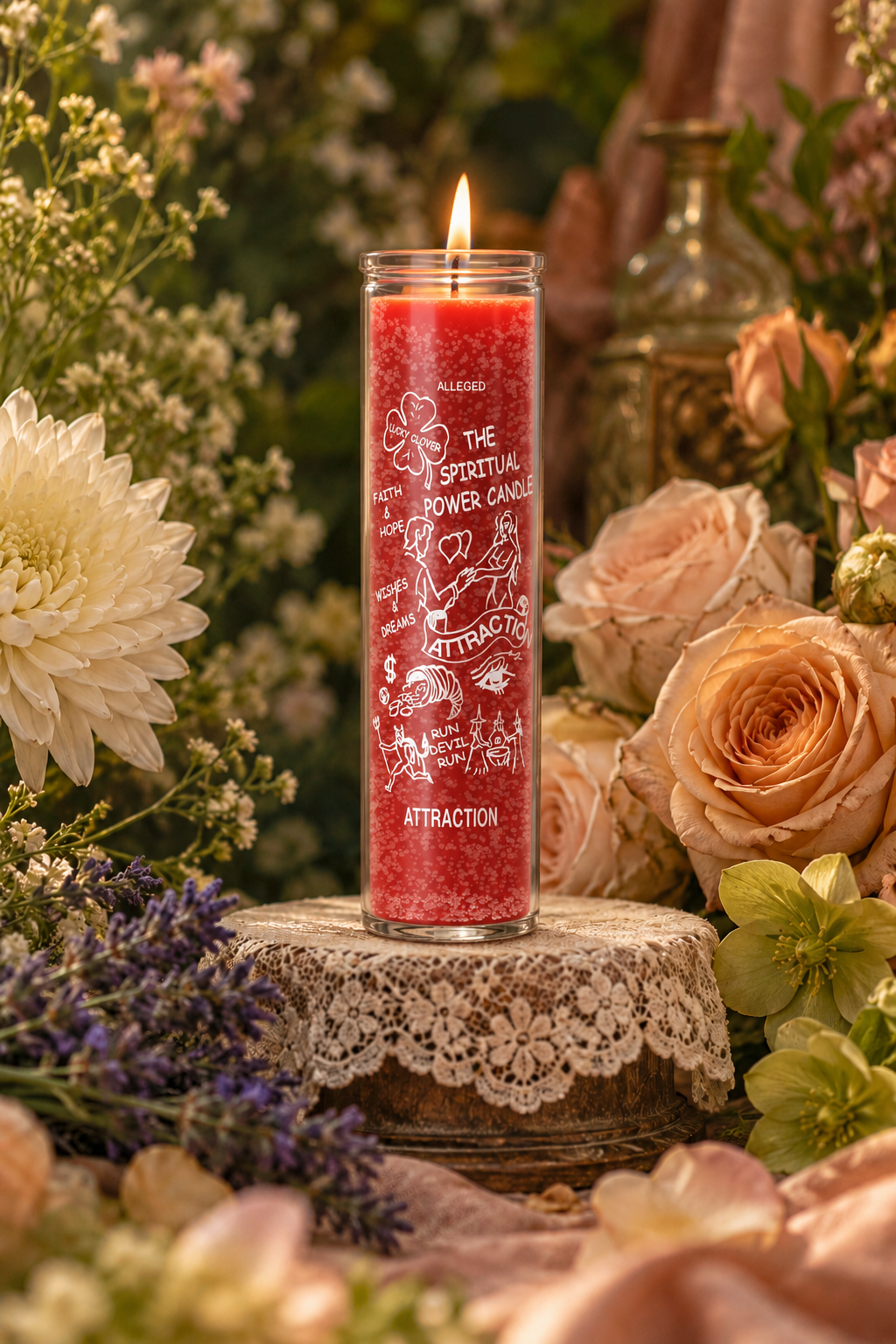 Attraction 7 Day Candle, Red