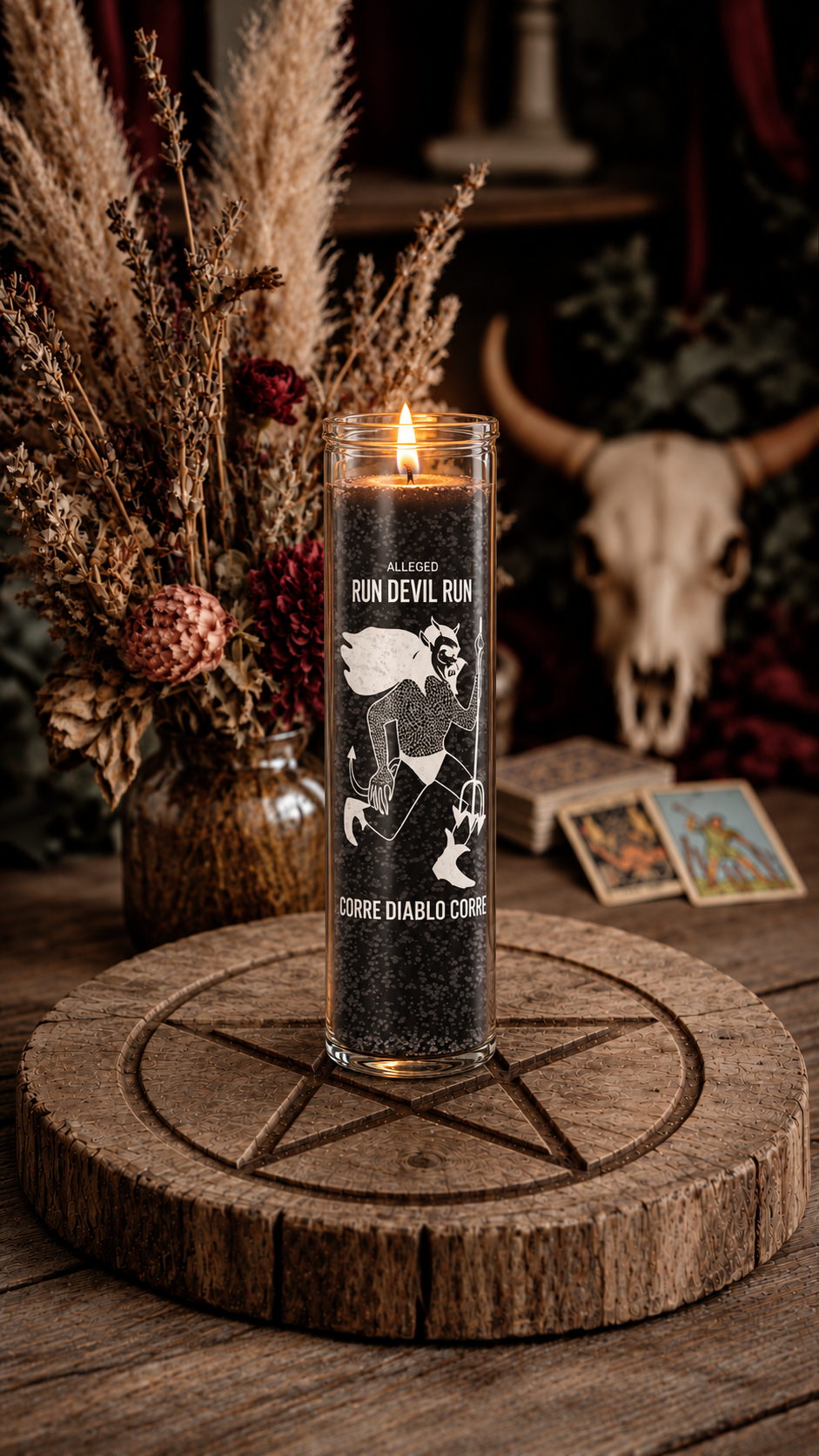 Run Devil Run (Corre Diablo) 7 Day Candle, Black