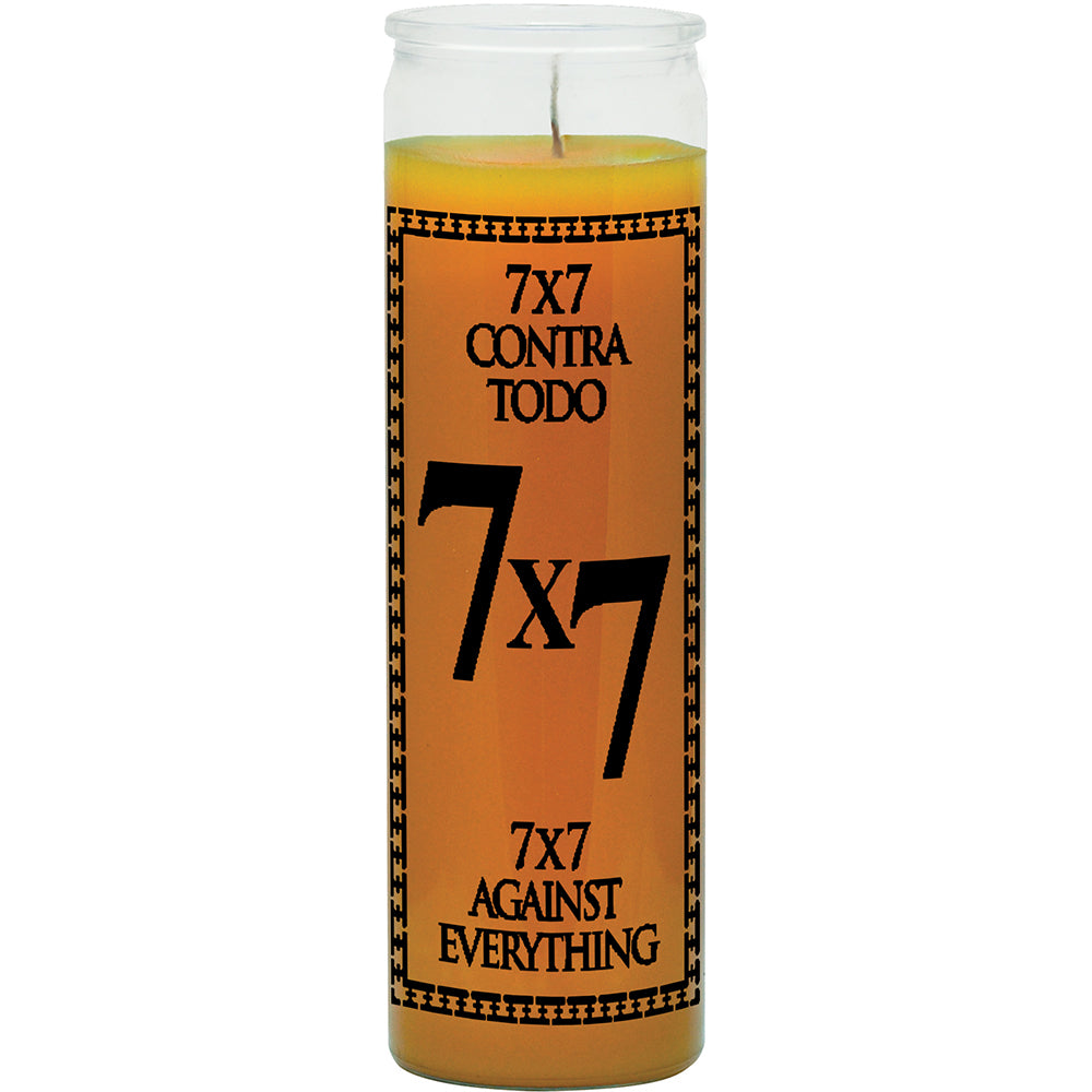 7X7 Against Everything 7 Day Candle, Gold