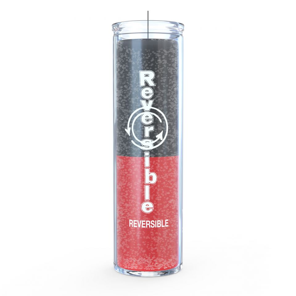 Reversible 7 Day Candle, Black/Red