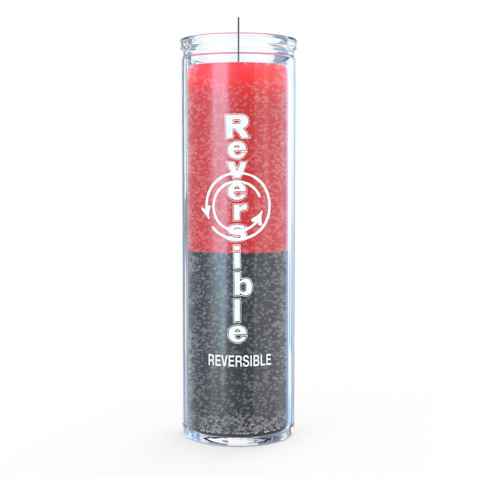 Reversible 7 Day Candle, Red/Black