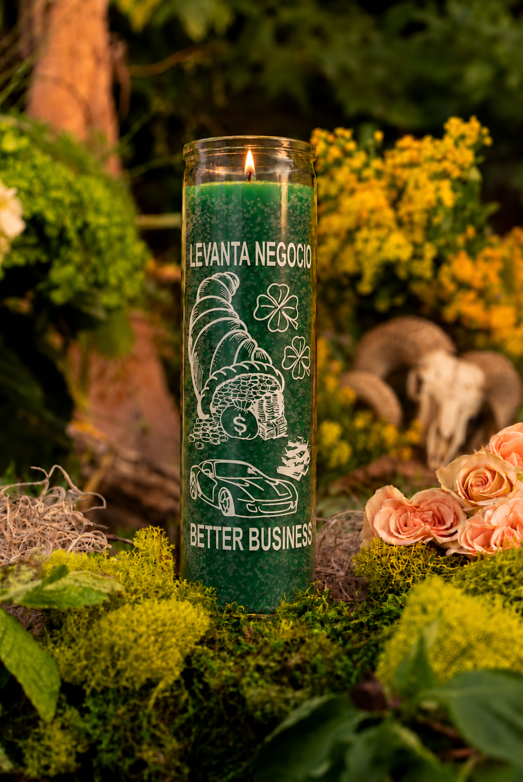 Better Business (Levanta Negocio) 7 Day Candle, Green
