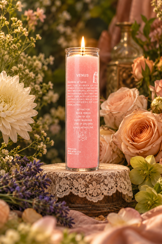 Adam & Eve 7 Day Candle, Pink