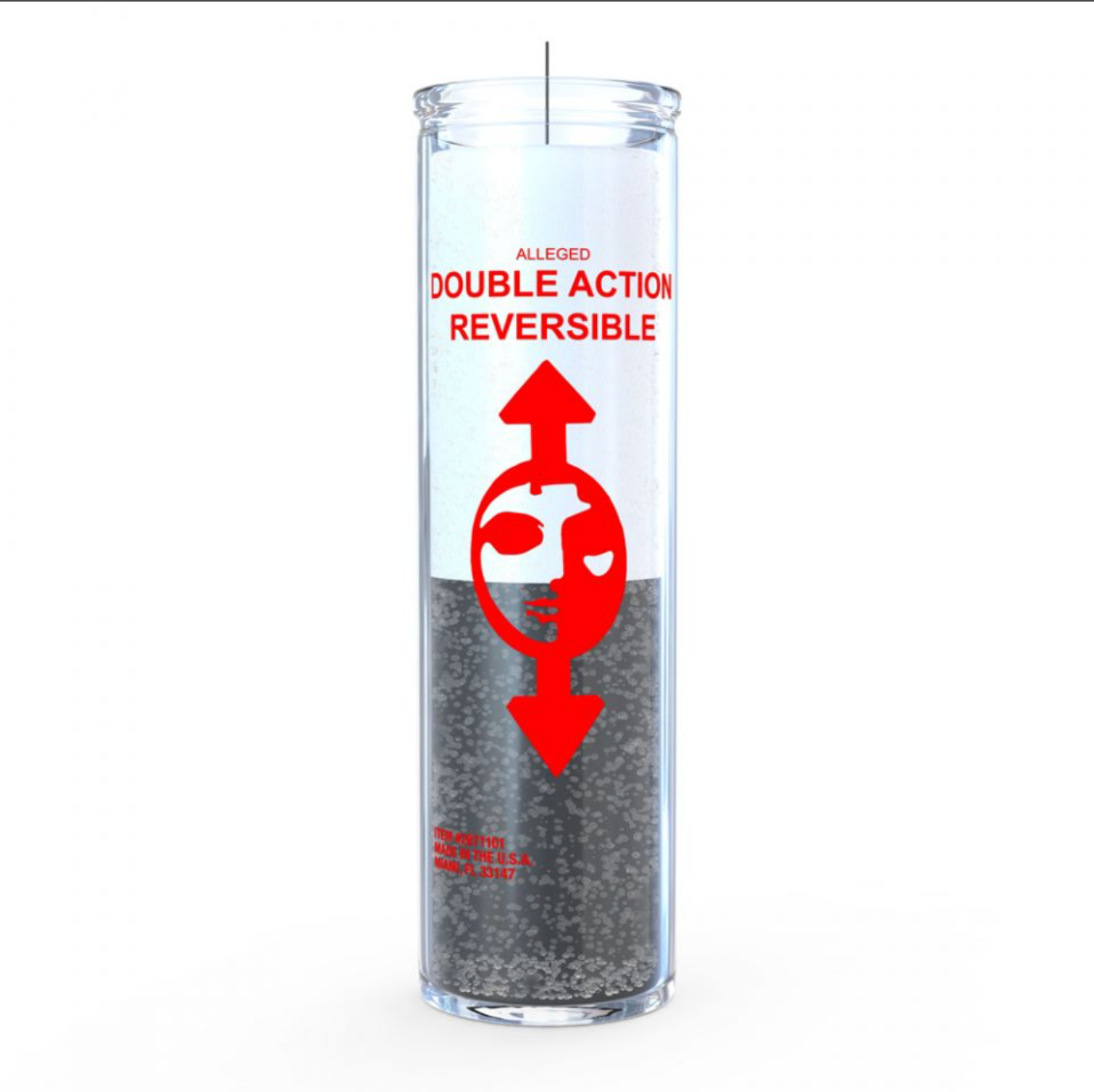 Reversible 7 Day Candle, White/Black