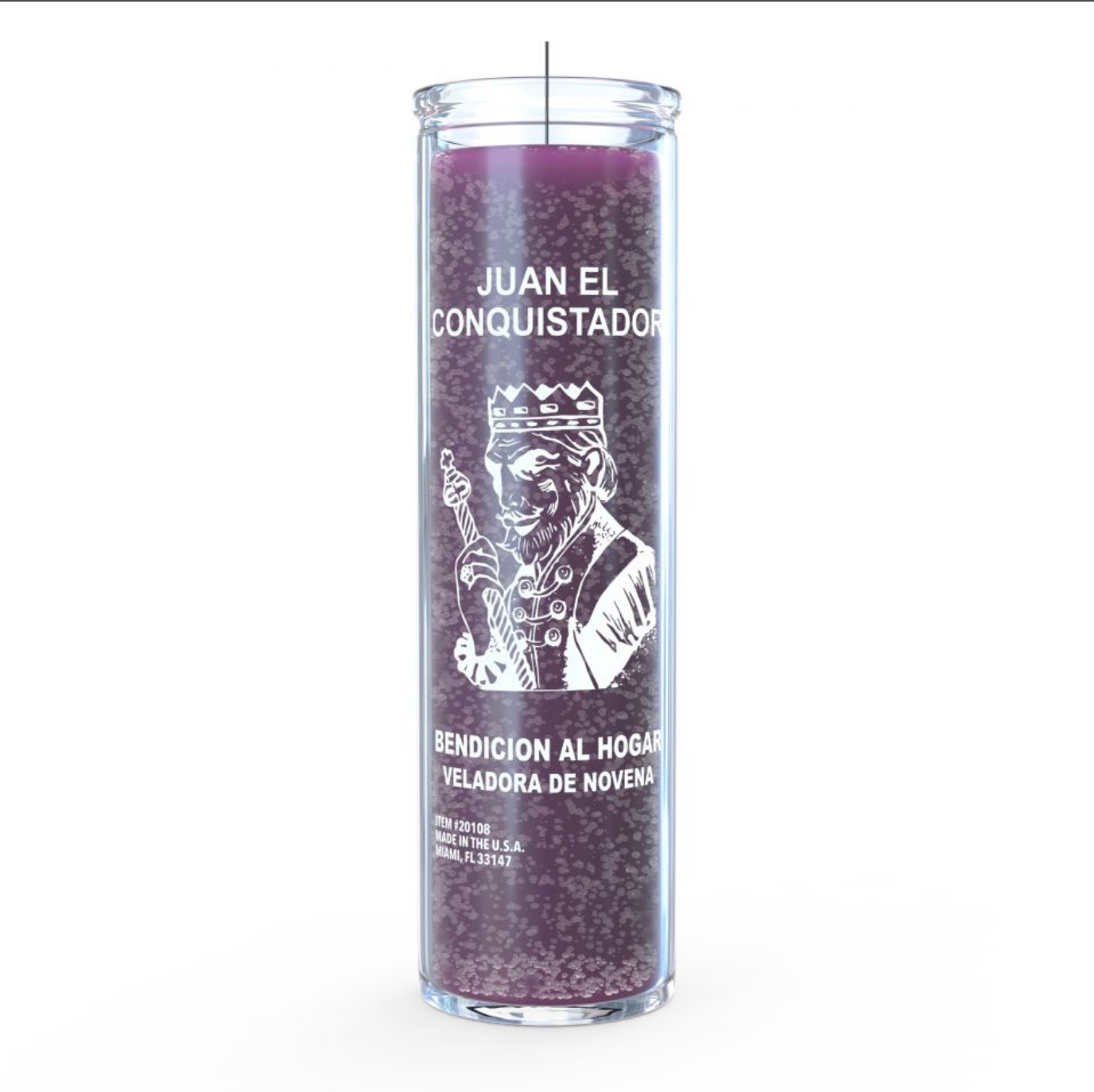 High John The Conqueror 7 Day Candle, Purple