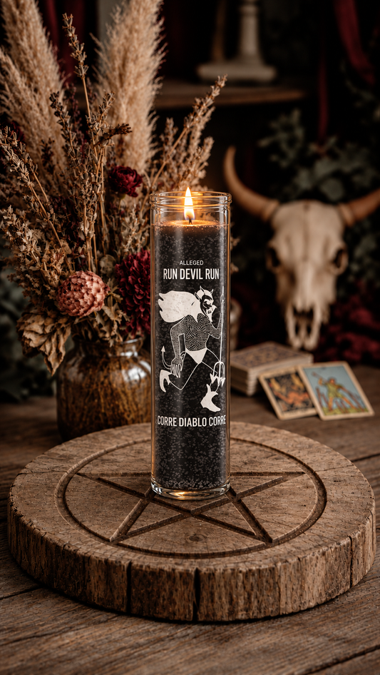 Run Devil Run (Corre Diablo) 7 Day Candle, Black