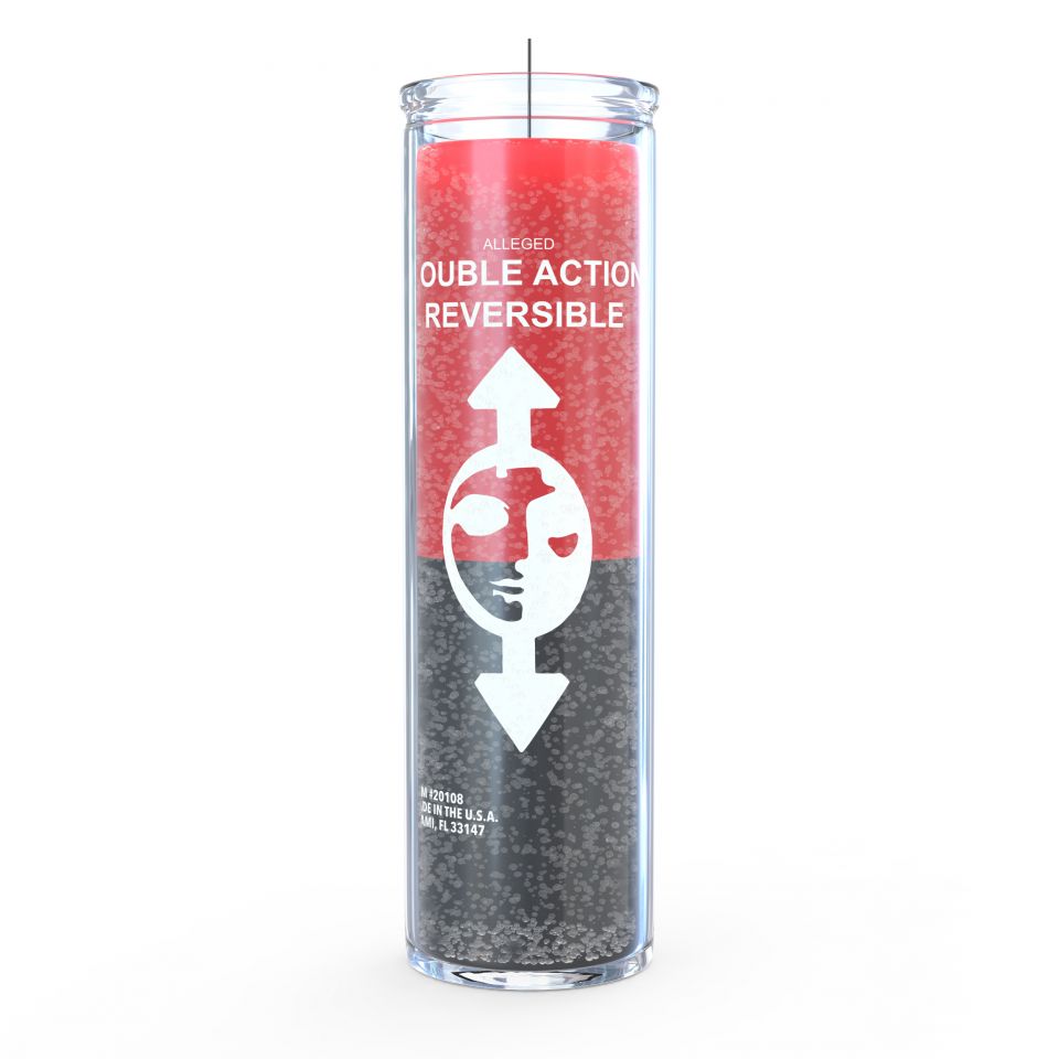 Reversible 7 Day Candle, Red/Black