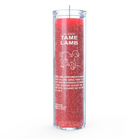 Tame Lamb (Corderito Manso) 7 Day Candle, Red