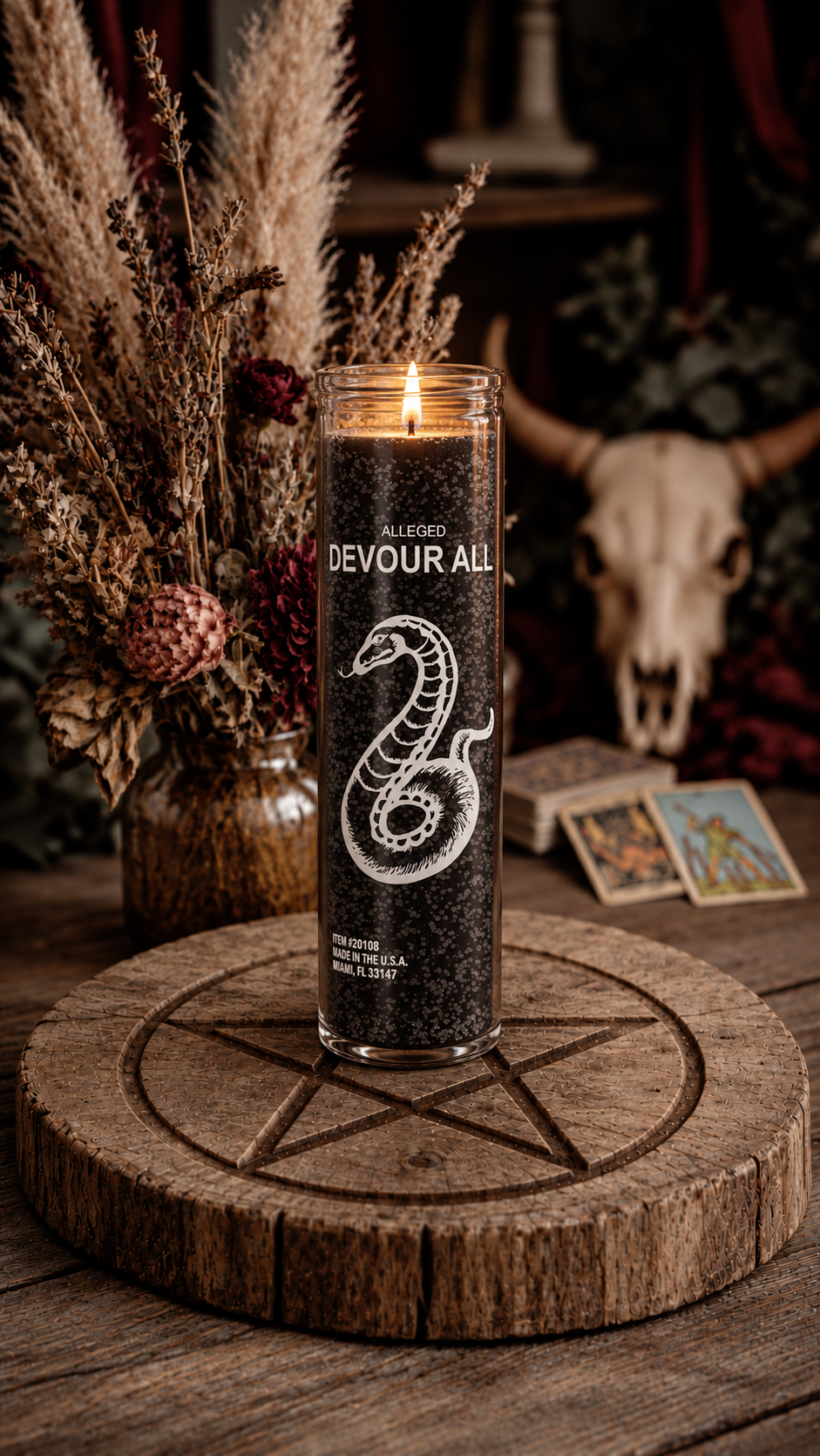 Devour All (Arraza Todo) 7 Day Candle, Black