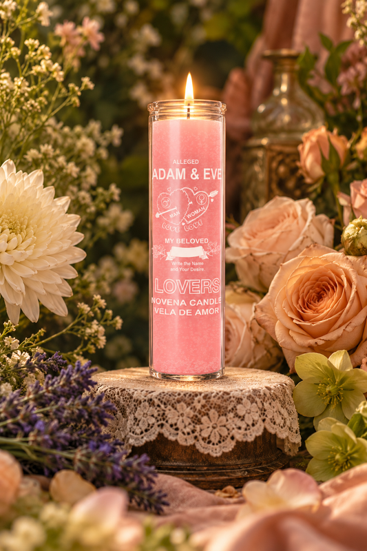 Adam & Eve 7 Day Candle, Pink