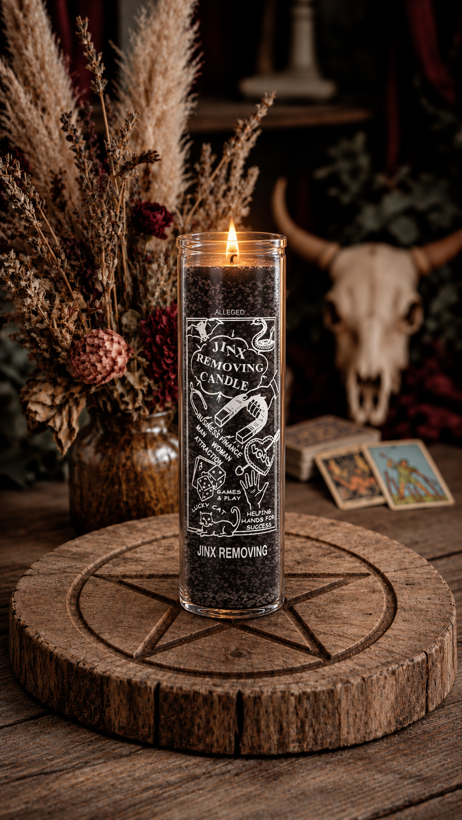 Jinx Removing 7 Day Candle, Black