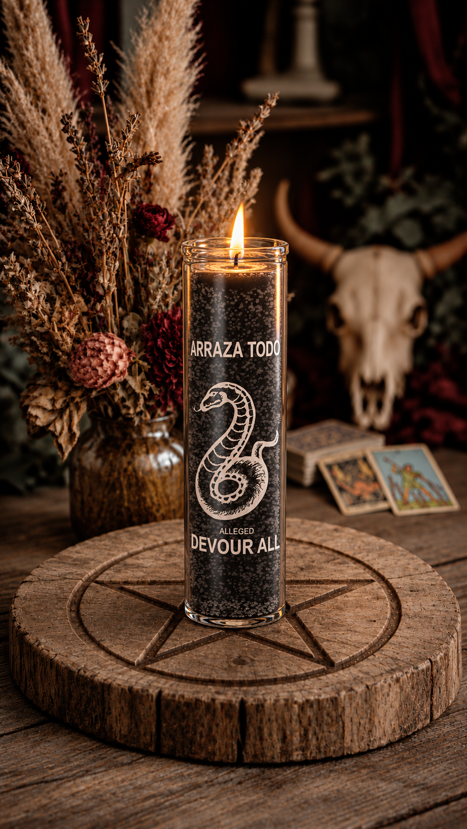 Devour All (Arraza Todo) 7 Day Candle, Black