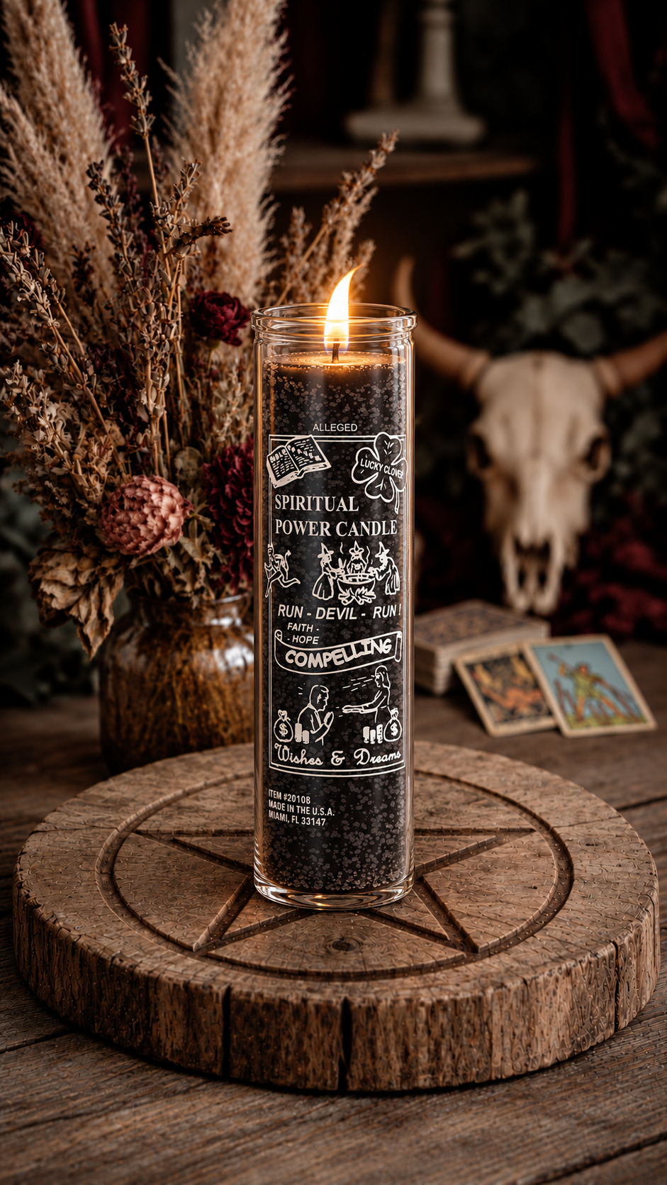 Jinx Removing 7 Day Candle, Black