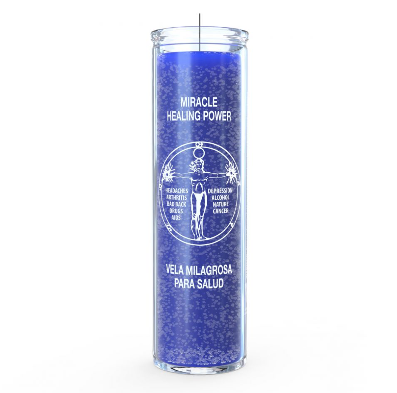 Miracle Healing 7 Day Candle, Blue
