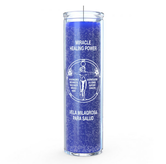 Miracle Healing 7 Day Candle, Blue