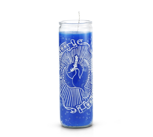 Peace 7 Day Candle, Blue