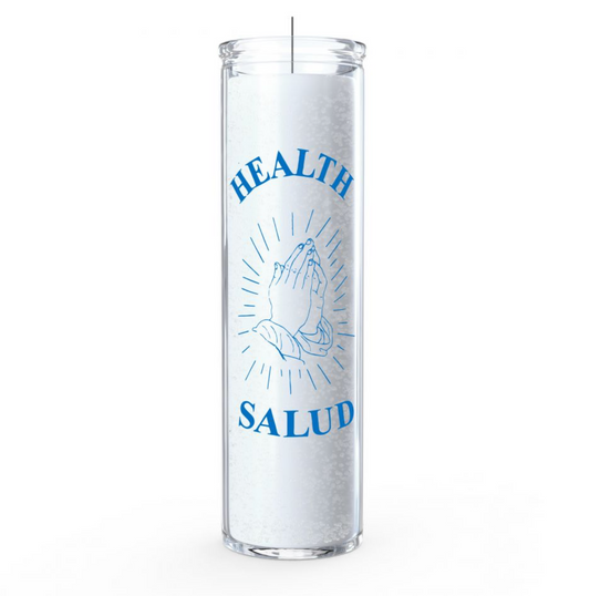 Health (Salud) 7 Day Candle, White