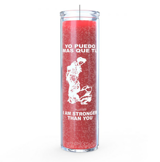 I Can Overpower You/I Am Stronger Than You 7 Day Candle, Red