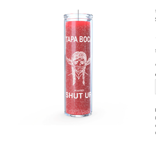 Shut Up 7 Day Candle, Red